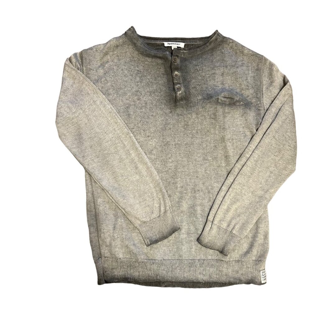 3 Pommes Long Sleeve Burnout Grey Shirt Kids 5/6